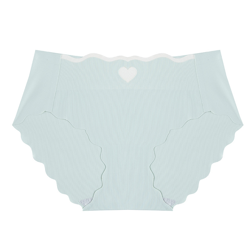 Set 5 Quần lót nữ đúc su thiết kế hình tim chất thun lạnh viền sóng không đường may gợi cảm Rose 8335