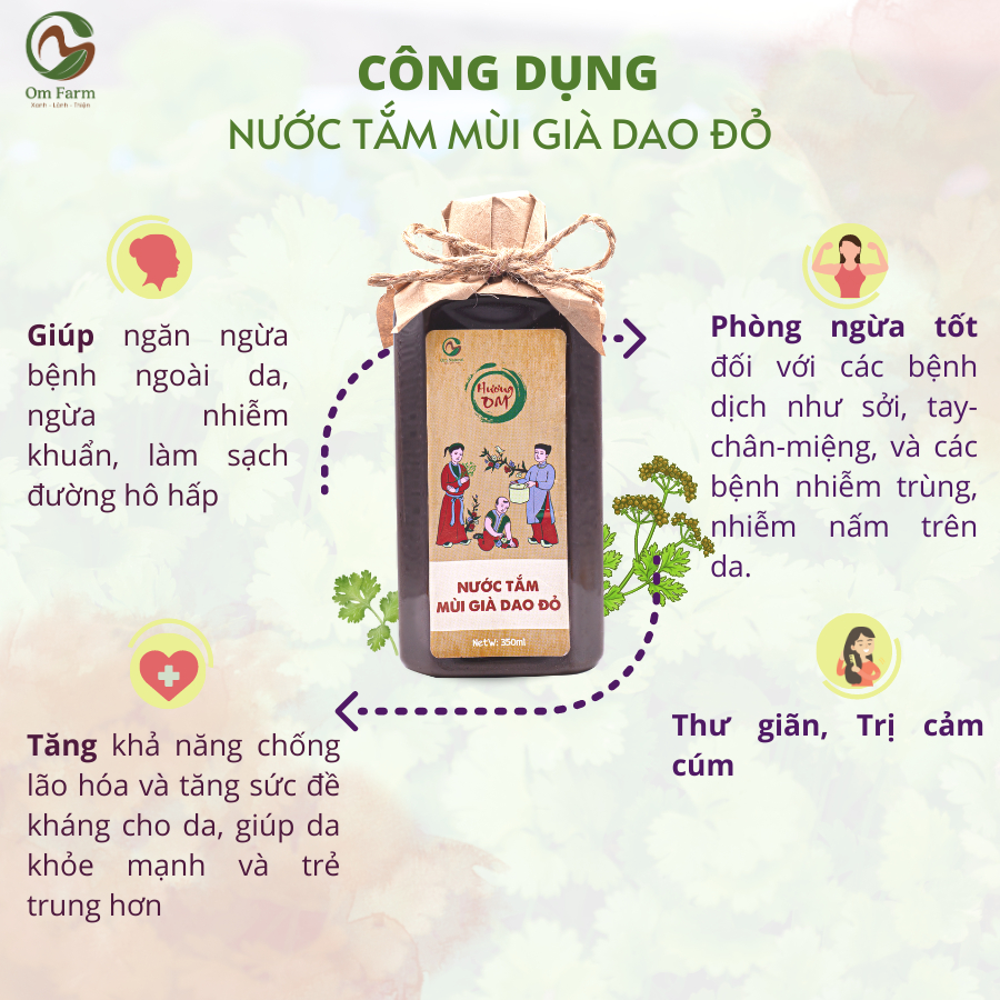 Nước Tắm Mùi Già Dao đỏ Hương A Om Natural 350ml