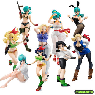 Mô hình dragonball gals girls bulma, lunch lunchi, no. 18, videl figure