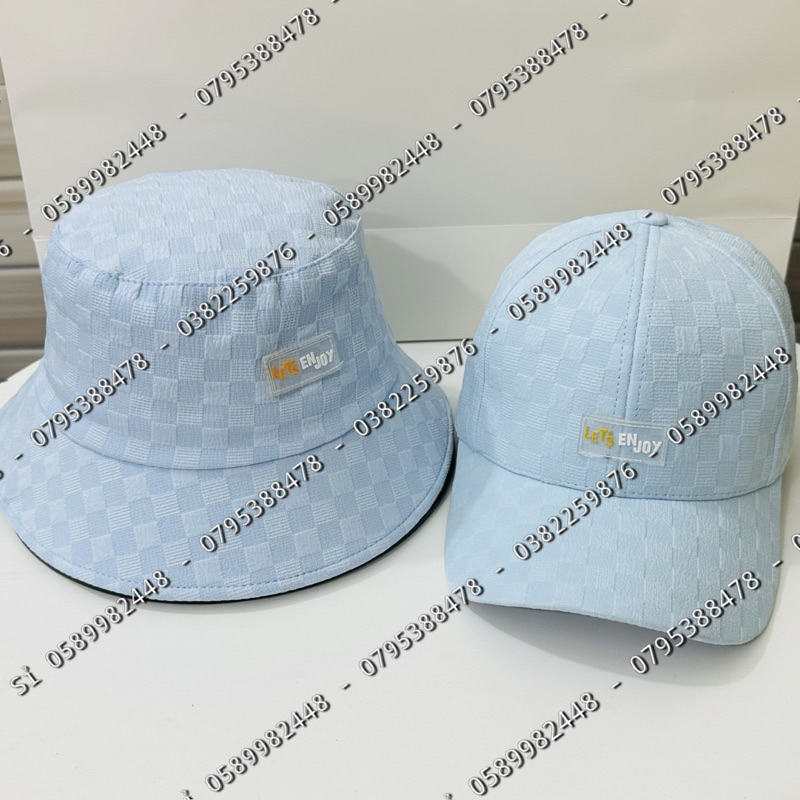 Combo 1 cặp nón vải xốp vành - kết logo lets enjoy nam nữ vải xốp siêu hot trend