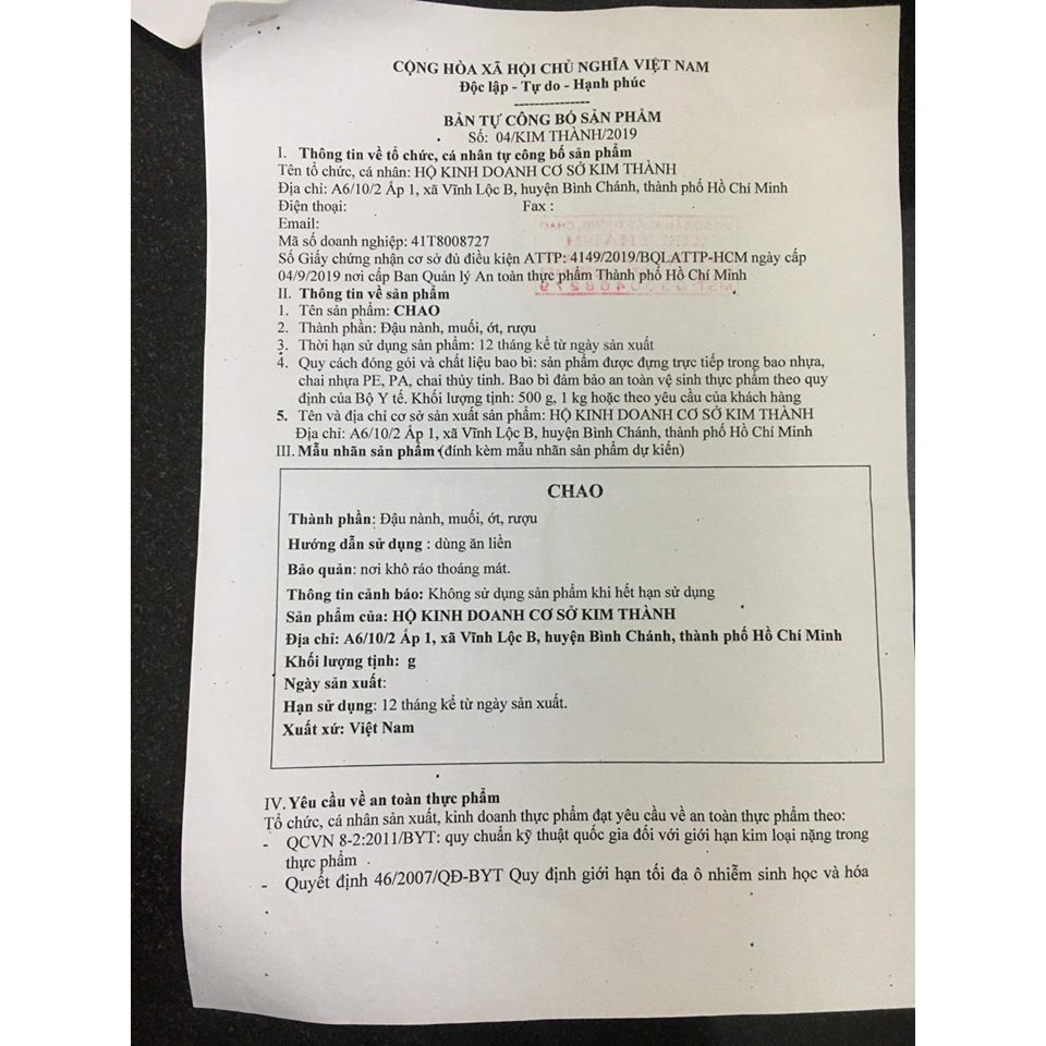 Chao trắng chao ngon chao đỏ buôn sỉ ( tiệm tạp hóa, quán lẩu, nhà hàng...