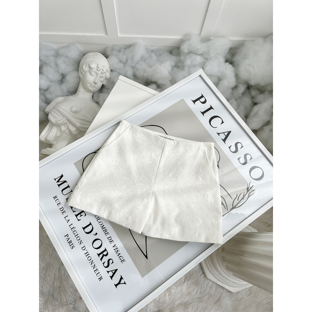 BBSTORE'S Quần Short Nữ Lưng Cao Hai Túi Họa Tiết -Q1940S