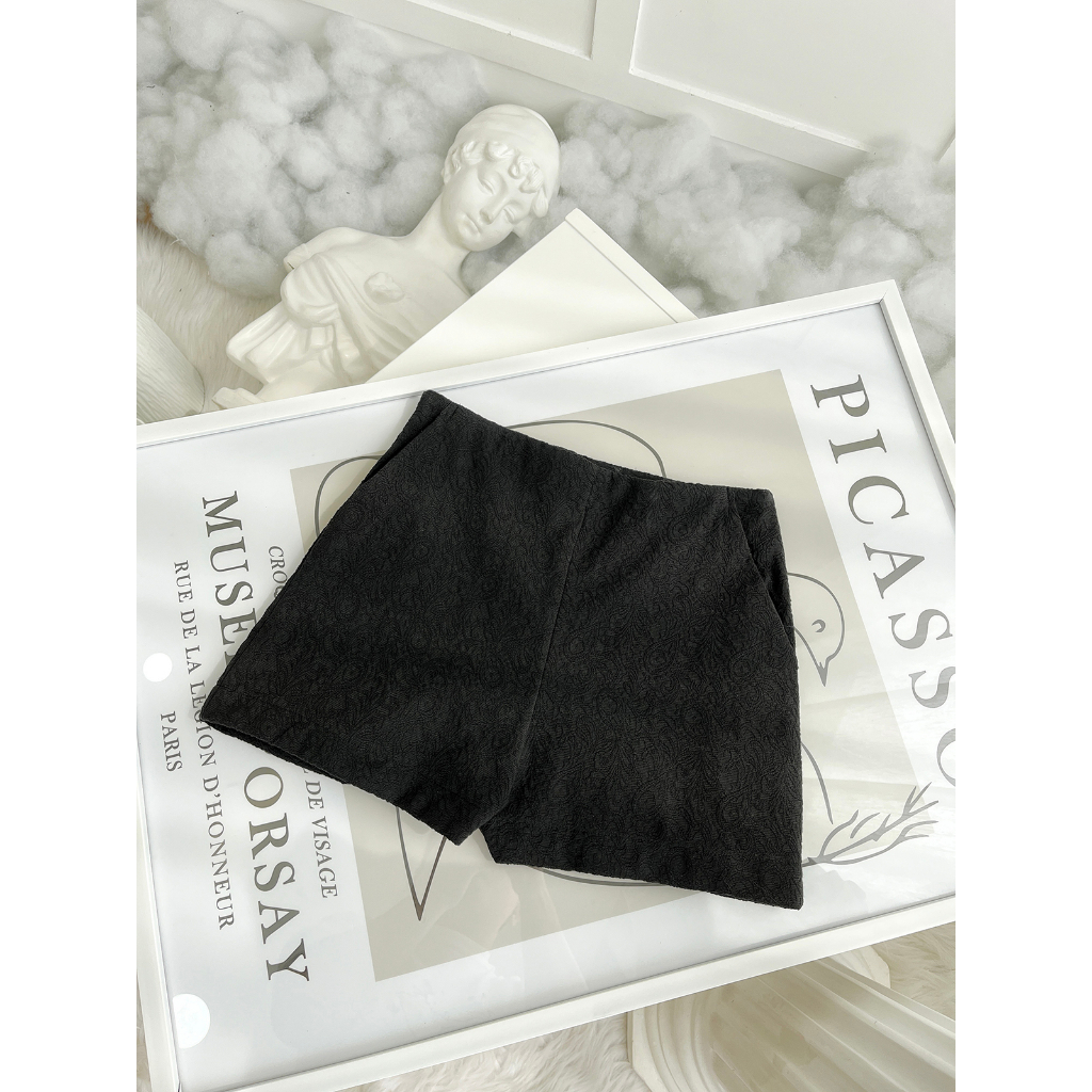 BBSTORE'S Quần Short Nữ Lưng Cao Hai Túi Họa Tiết -Q1940S