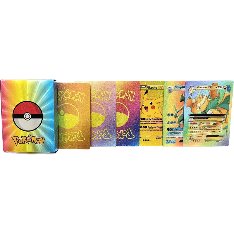 Set Thẻ bài  Pokemon cầu vồng - mạ vàng - mạ bạc - kim cương - đen 55 lá/10 lá