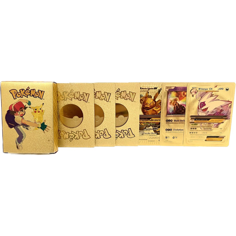 Set Thẻ bài  Pokemon cầu vồng - mạ vàng - mạ bạc - kim cương - đen 55 lá/10 lá