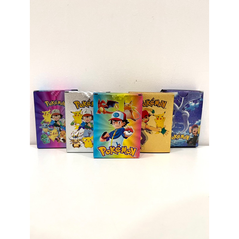 Set Thẻ bài  Pokemon cầu vồng - mạ vàng - mạ bạc - kim cương - đen 55 lá/10 lá