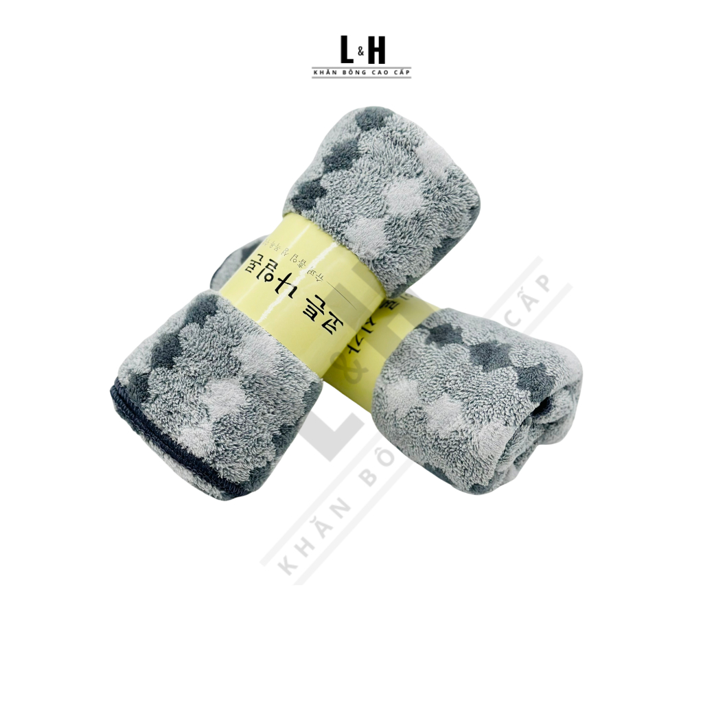 Khăn tắm lông cừu cao cấp, Hoa trám To, KT 50x100cm