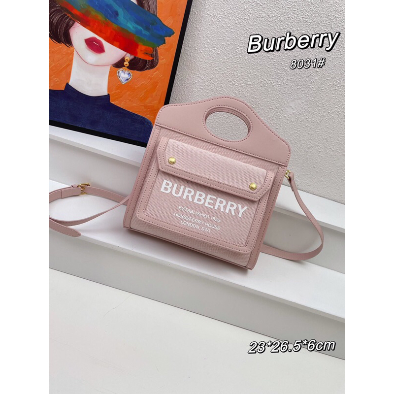 Túi xách/Túi đeo chéo nữ vải phối da thật BBR Burberry cao cấp màu xinh 2023
