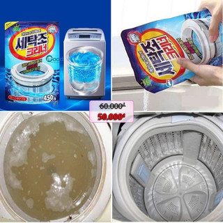 Bột tẩy lồng máy giặt - bột vệ sinh lồng máy giặt hàn quốc gói 450g, Bột Tẩy Lồng Giặt Hàn Quốc
