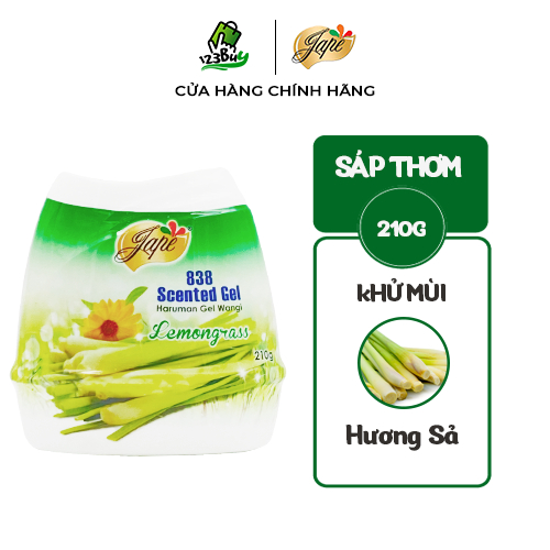 Sáp Thơm Khử Mùi Jape 838 Thơm Lâu Mùi Nhẹ Nhàng Tự Nhiên - Hương Sả - 210g