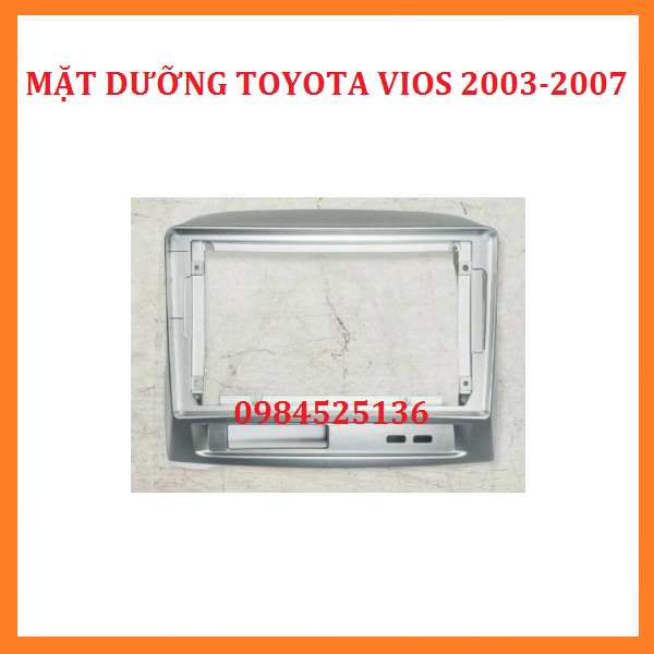 Mặt dưỡng màn hình DVD Androi 9 inch cho ô tô TOYOTA  VIOS 2003-2007 có giắc zin theo xe. Mặt dưỡng VIOS 03-07.