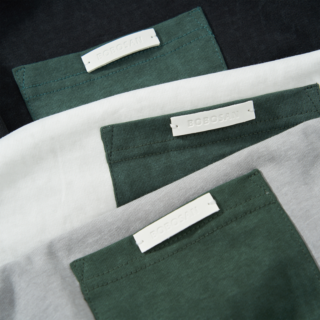 Áo Phông Nam Cộc Tay Cổ Tròn Túi Ngực ATINO chất liệu 100% Cotton thoáng mát form Slim-Fit AP3.2141