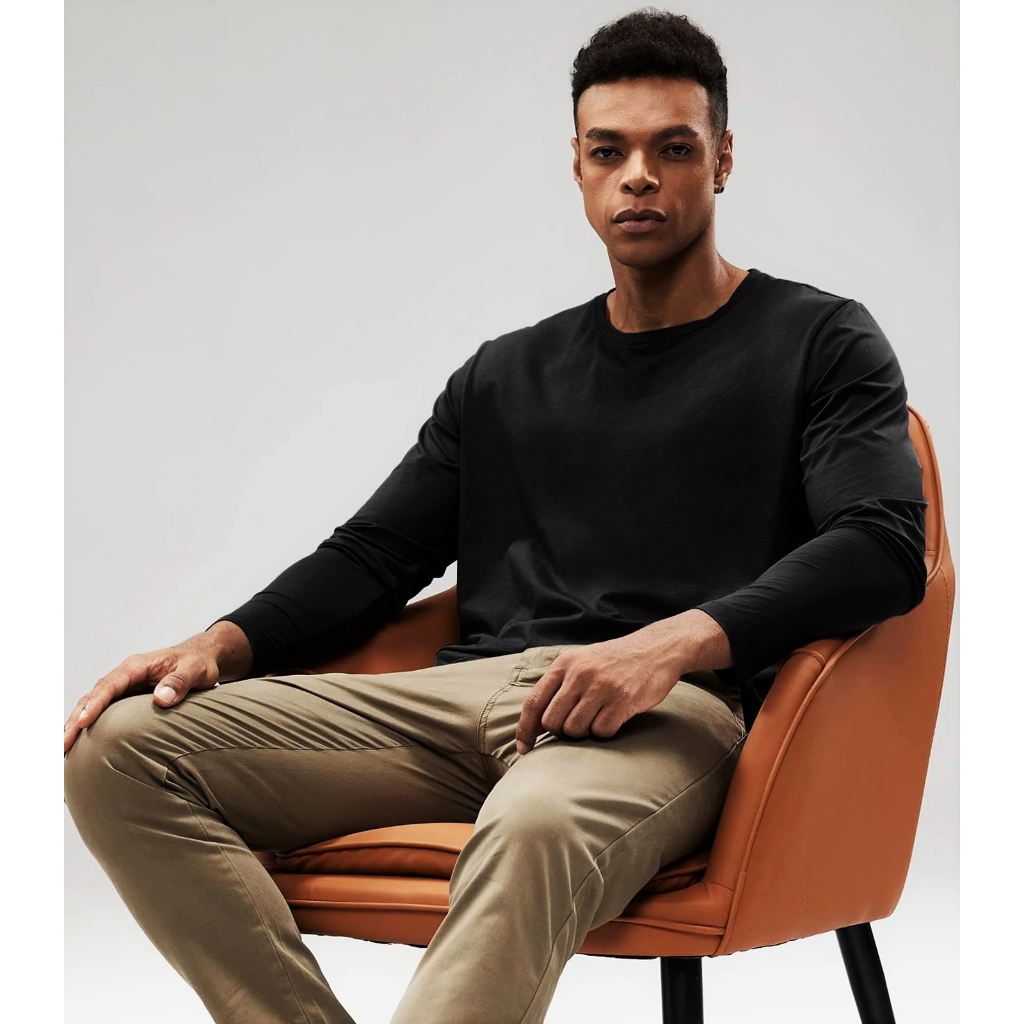 Set 2 áo tay dài West L00p Long sleeve dành cho Nam. Chất vải cotton mềm, thoáng, co giãn thoải mái.