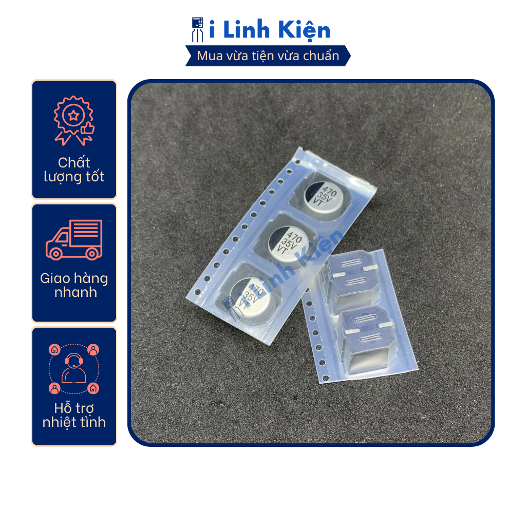 Tụ nhôm 35V 4.7uF-470uF
