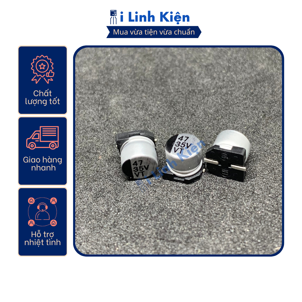 Tụ nhôm 35V 4.7uF-470uF