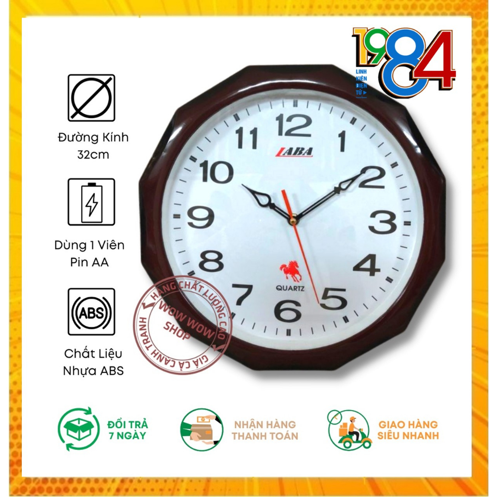 Đồng Hồ Treo Tường Laba Tròn 233