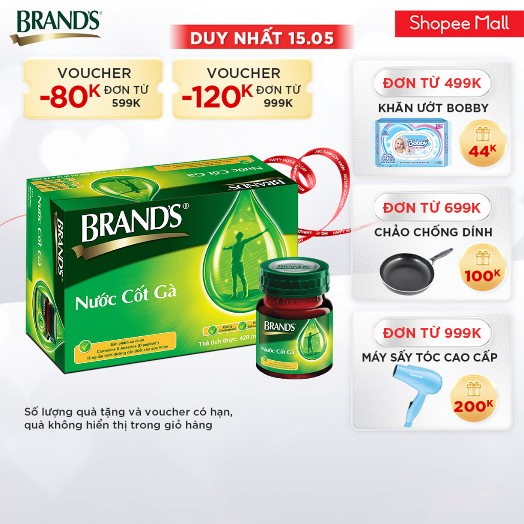 Nước cốt gà BRAND'S Vị Truyền Thống (70 ml x 6 lọ)