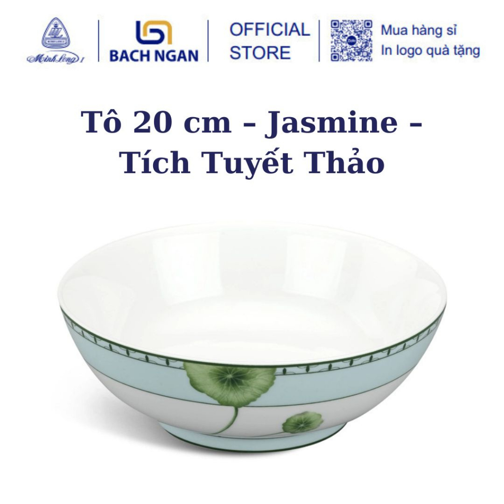 Tô Minh Long 20 cm - Jasmine - Tích Tuyết Thảo - Góm sứ cao cấp Minh Long