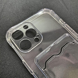 Ốp Lưng iPhone 12 Pro Max Dẻo Trong Suốt Có Khe Đựng Thẻ – Chống Sốc, Chống Trầy, Tiện Lợi