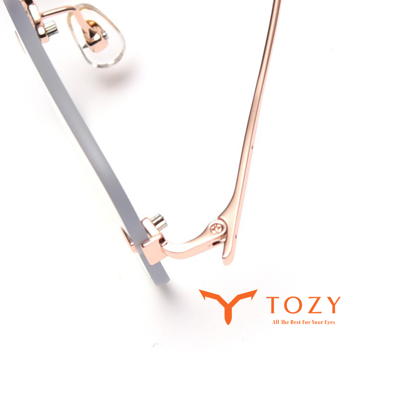 Gọng kính cận mắt không viền gọng kim loại dáng vuông TOZY dành cho cả nam và nữ - 31429
