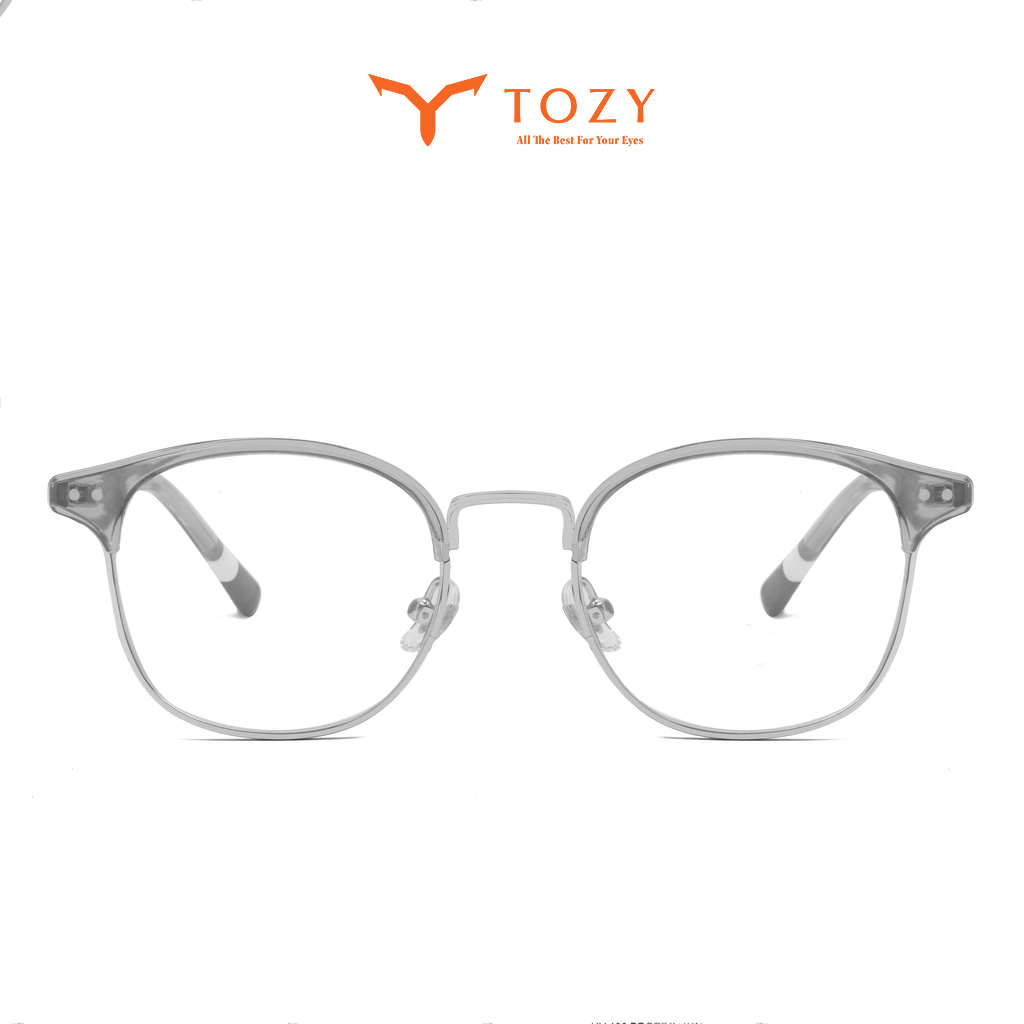 Gọng kính cận thời trang nam nữ mắt tròn chính hãng TOZY chống ánh sáng xanh - 9095