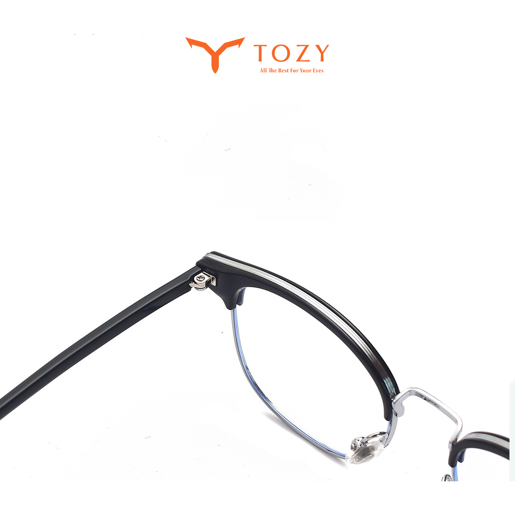 Gọng kính cận thời trang nam nữ mắt tròn chính hãng TOZY chống ánh sáng xanh - 9095