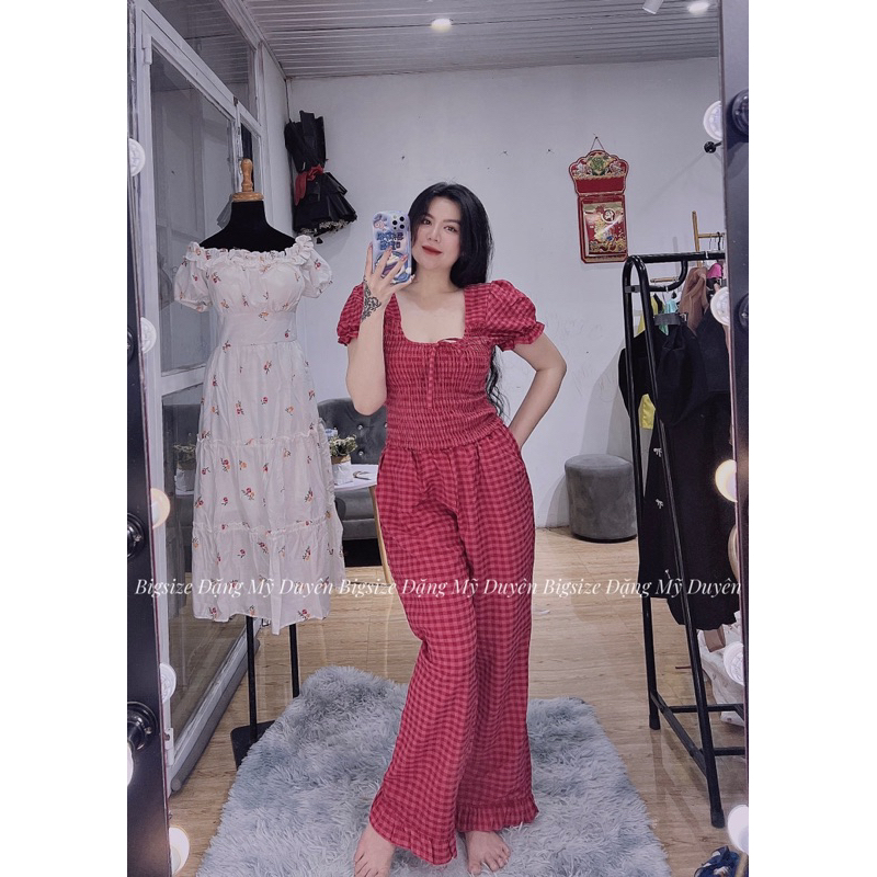 SET ÁO CARO NHÚNG CHUN  ẢNH CHỤP THẬT