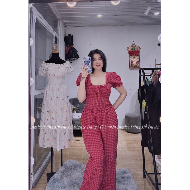 SET ÁO CARO NHÚNG CHUN  ẢNH CHỤP THẬT