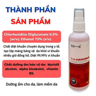 Xịt tay diệt khuẩn THA Handrub 100 ml