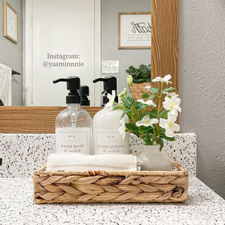 Giỏ lục bình cỡ nhỏ, khay đựng mỹ phẩm, giỏ cói lục bình để bàn, giỏ mây decor chụp ảnh sản phẩm, khay đựng đồ nhà tắm