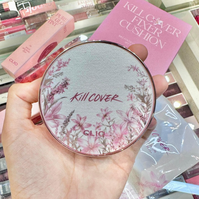 Phấn Nước CLIO Kill Cover Fixer Cushion bản limited 2023 Floral tea garden kèm lõi
