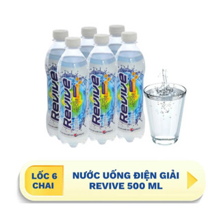 Lốc 6 chai nước bù khoáng Revive muối khoáng 500ml (revive trắng)