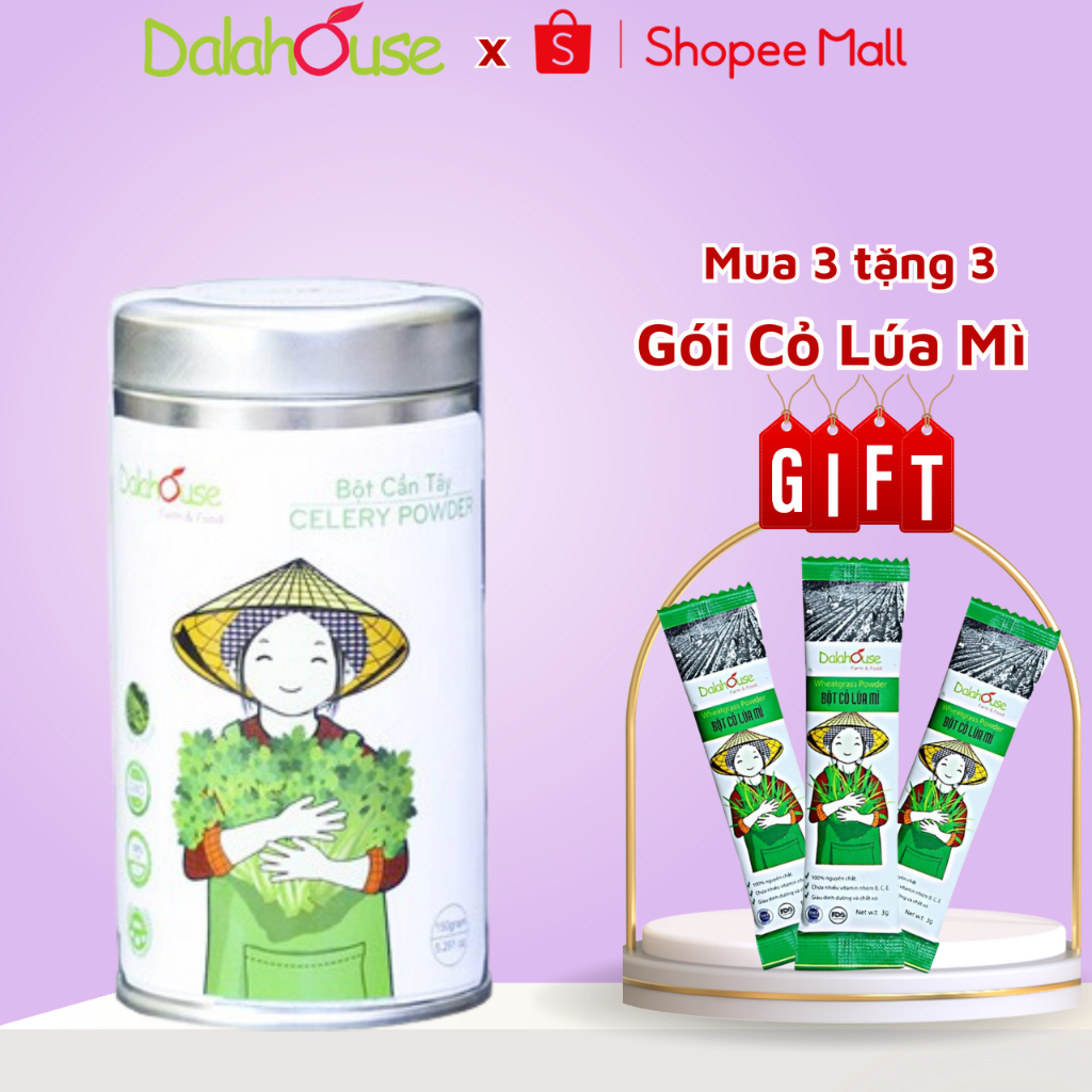 Dalahouse, Bột cần tây nguyên chất sấy lạnh Dalahouse 120gr công nghệ sấy lạnh tiêu chuẩn Châu Âu