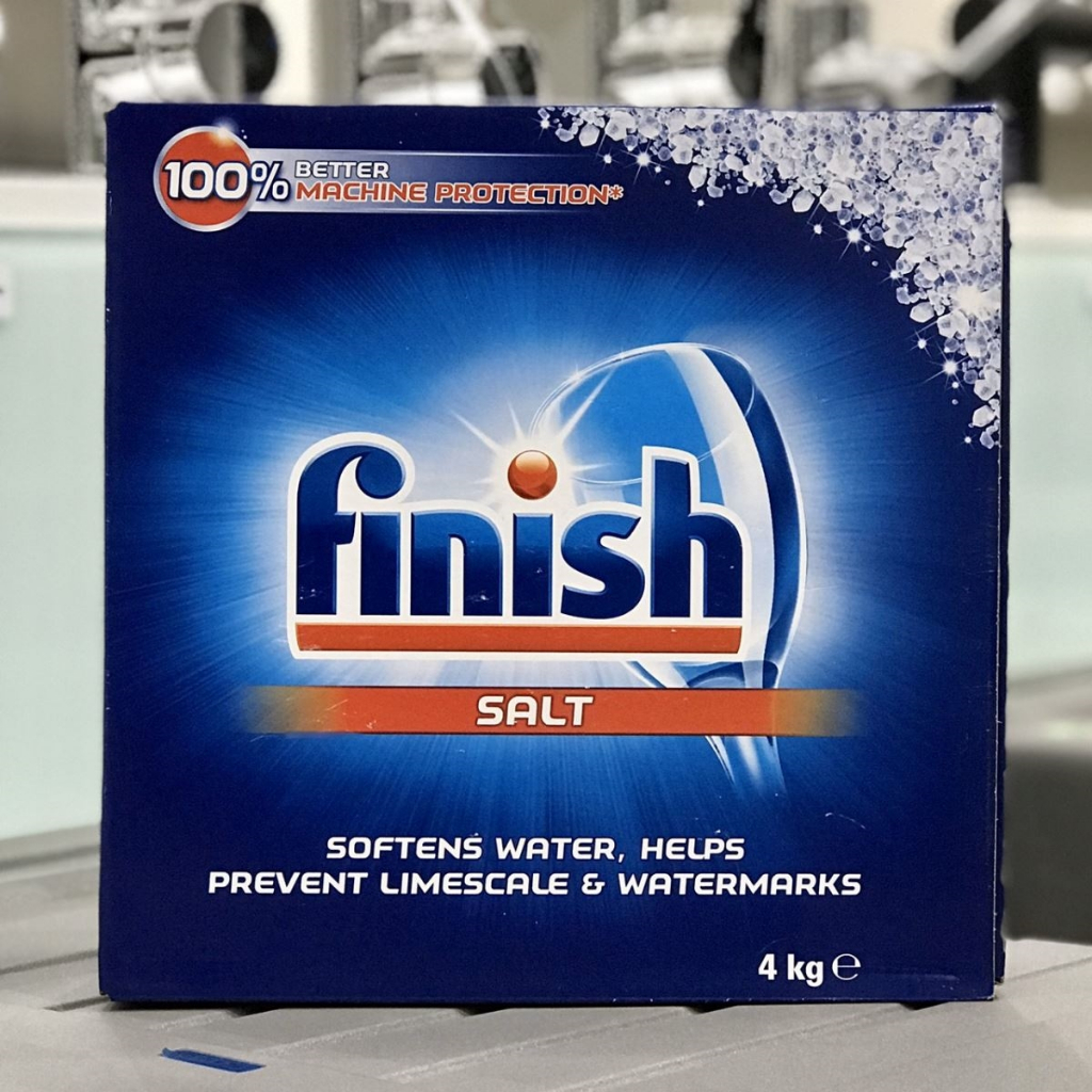 Muối rửa bát Finish Salt 4kg,1.5kg,1.2kg , Muối làm mềm nước Finish