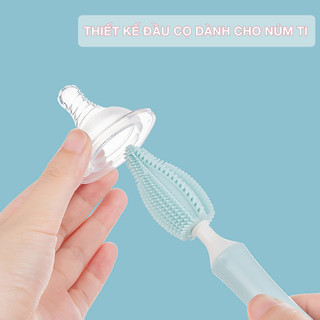 CỌ RỬA BÌNH SỮA SILICONE QUAY 360 ĐỘ BABUU