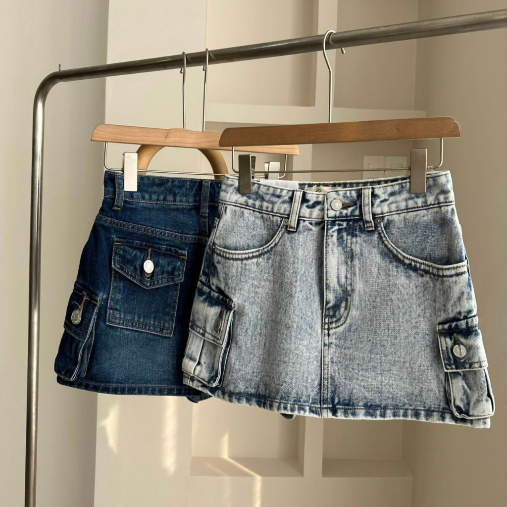 CHÂN VÁY JEANS TÚI HỘP