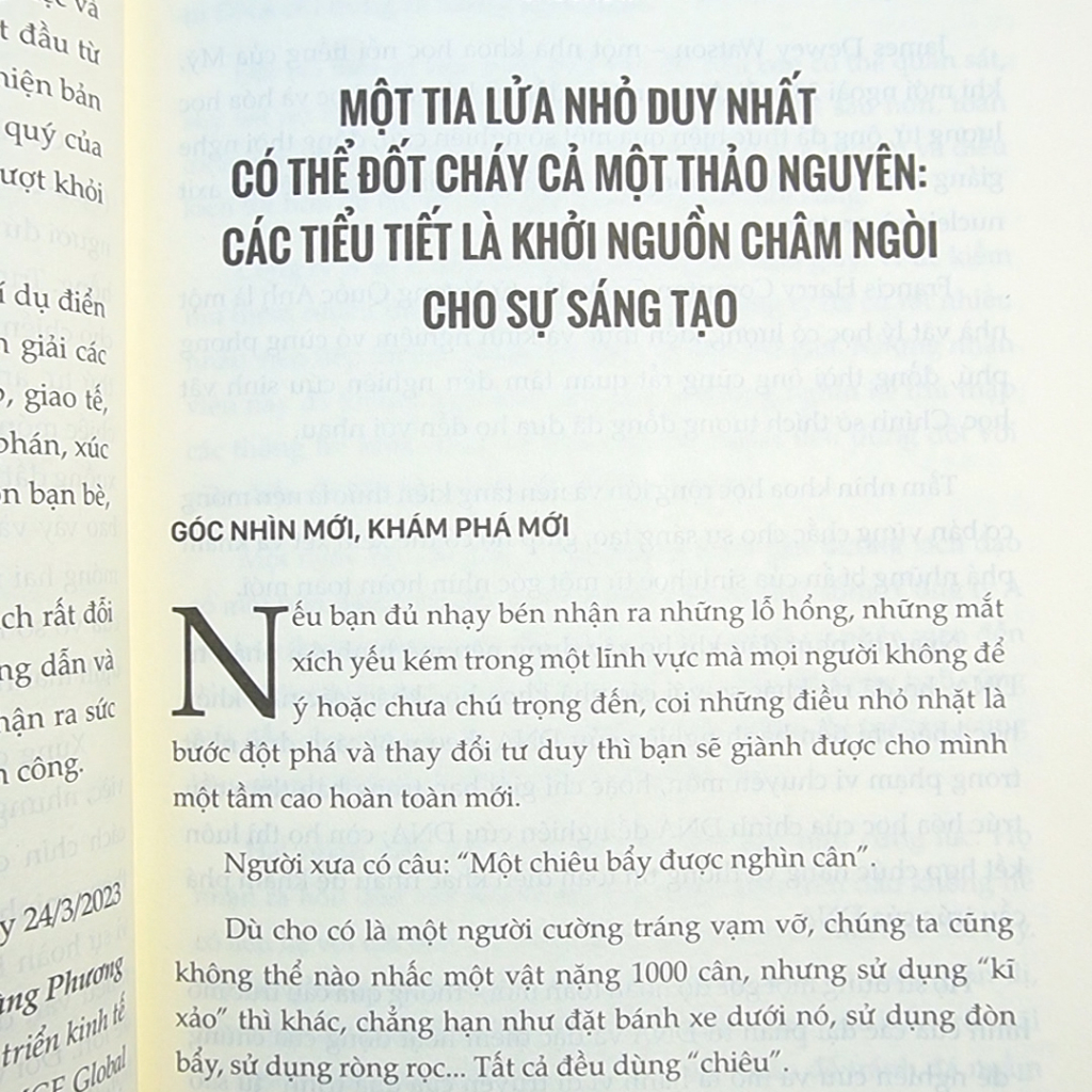 Sách Tiểu Tiết Quyết Định Thành Bại: Cách Bạn Làm Một Việc Là Cách Bạn Làm Tất Cả Mọi Việc