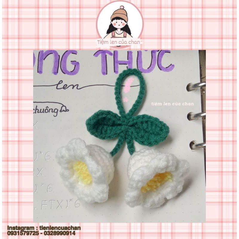 Len hoa chuông trang trí siêu xinh.
