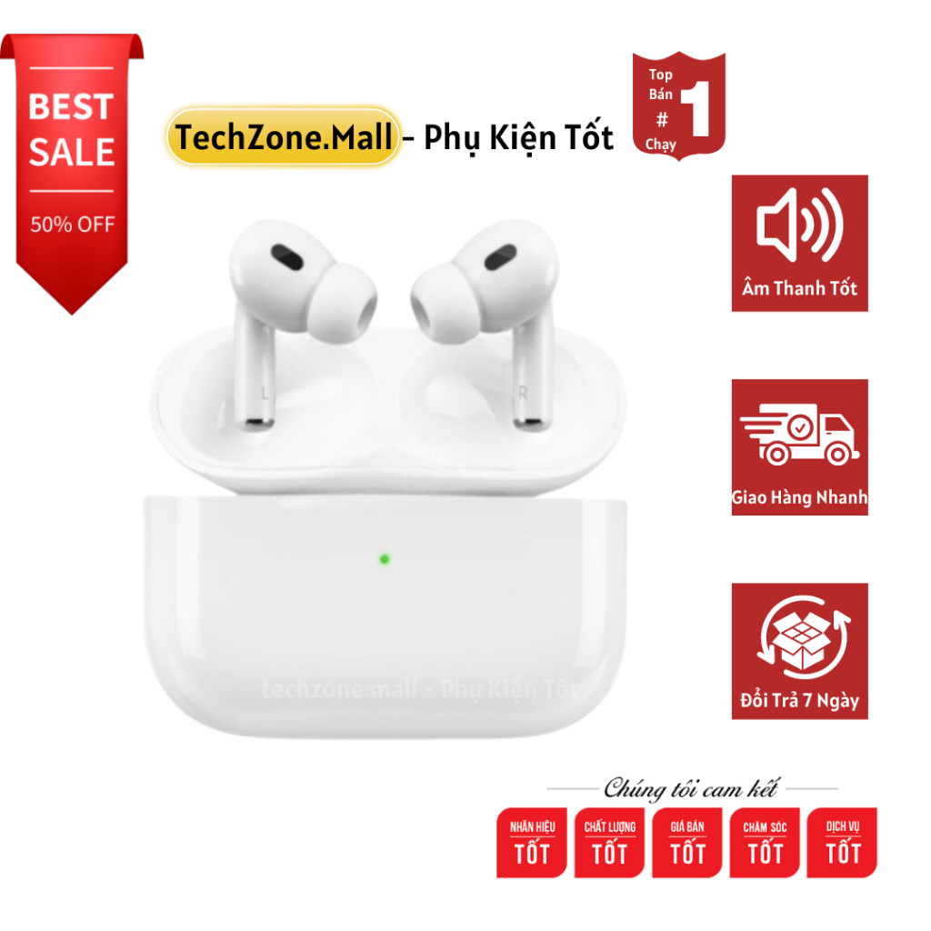 Tai Nghe Bluetooth AP Pro Gen 2 Không Dây cao cấp,định vị GPS đổi tên. Dành cho các dòng máy - TECHZONE MALL
