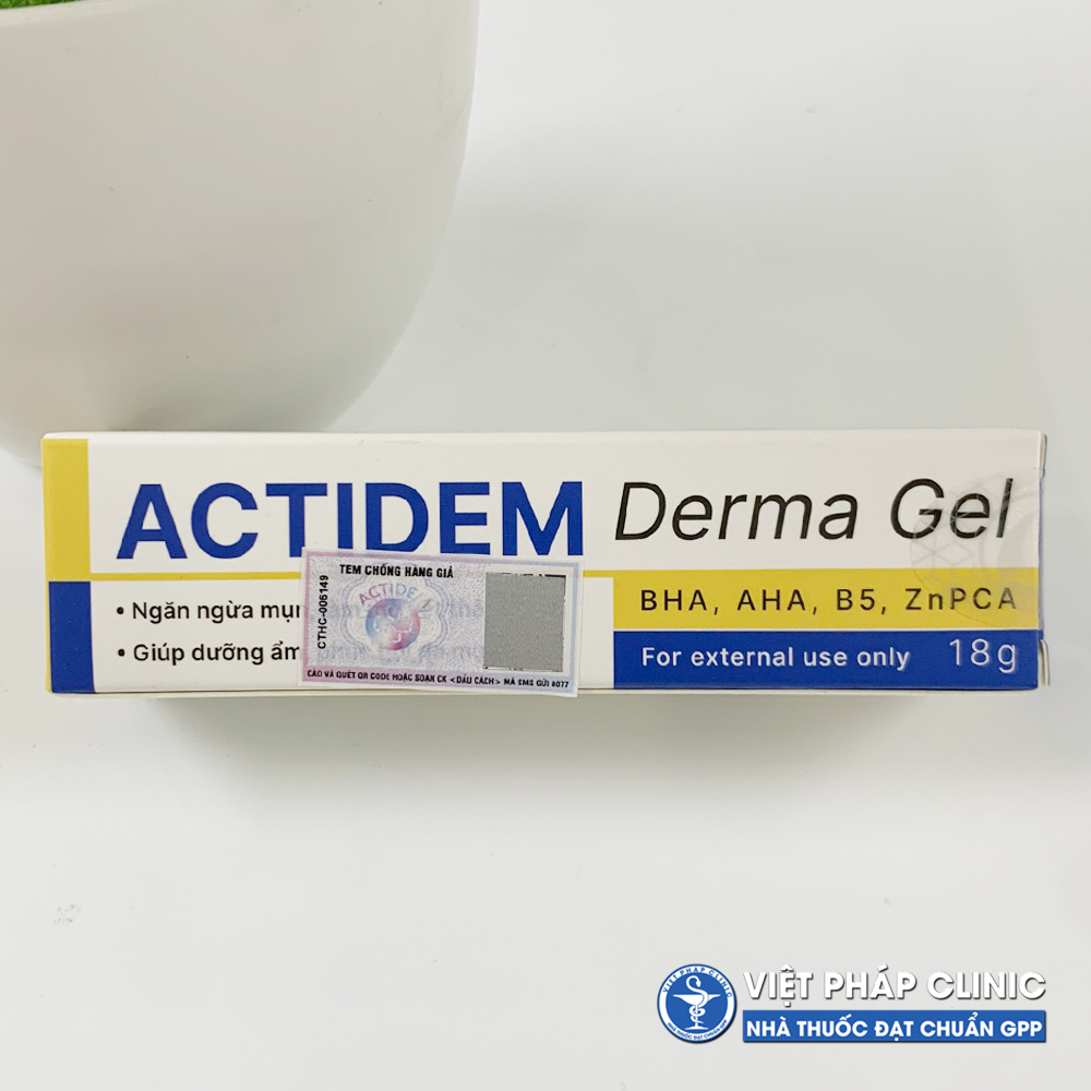 Gel giảm mụn, dưỡng ẩm da ACTIDEM Derma Gel 15gr