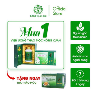Combo viên uống trà thảo mộc Hồng Xuân bổ sung nội tiết tố nữ, viên uống điều kinh cải thiện sinh lý nữ - Đông Y Lan Chi