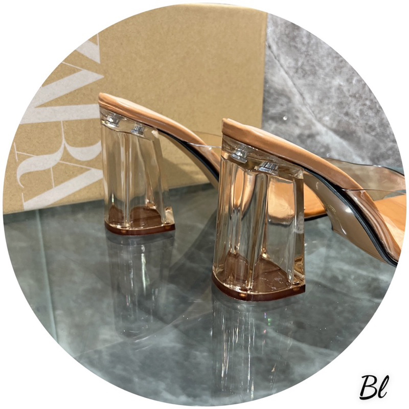 Guốc nữ zara quai mica trong màu trà 9p fullbox . Thuytienshoes