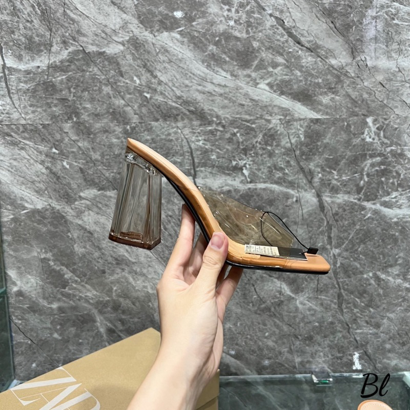 Guốc nữ zara quai mica trong màu trà 9p fullbox . Thuytienshoes