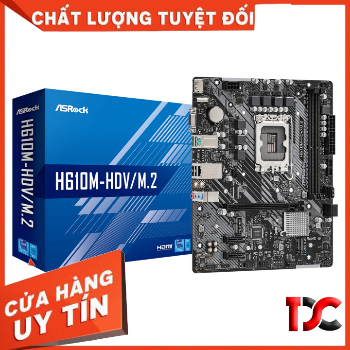 Mainboard ASROCK H610M-HDVM.2 - Hàng chính hãng - Bảo hành 3 năm