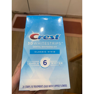 Miếng dán trắng răng Crest 3D Whitestrips - cấp 6 classic vivid - Hàng Mỹ - 1 gói