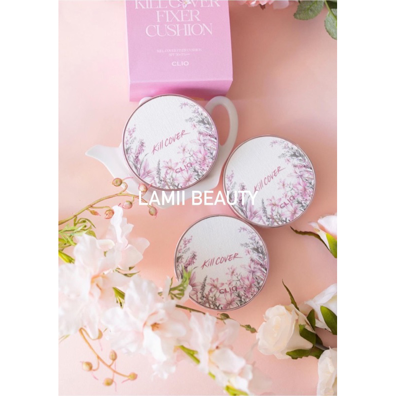Phấn nước CLIO KILL COVER FOUNWEAR/ THE NEW FOUNWEAR KOSHORT MÈO/ FIXER/ GLOW FITTING/MESH GLOW CUSHION kèm lõi và mút