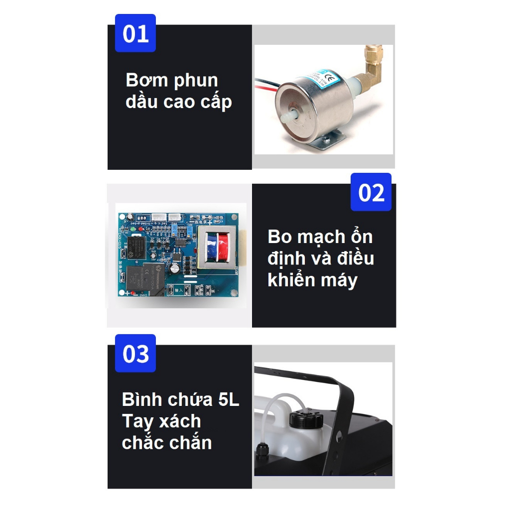 Máy phun tạo Khói sân khấu FOG MACHINE 3000W DMX. Loại cao cấp