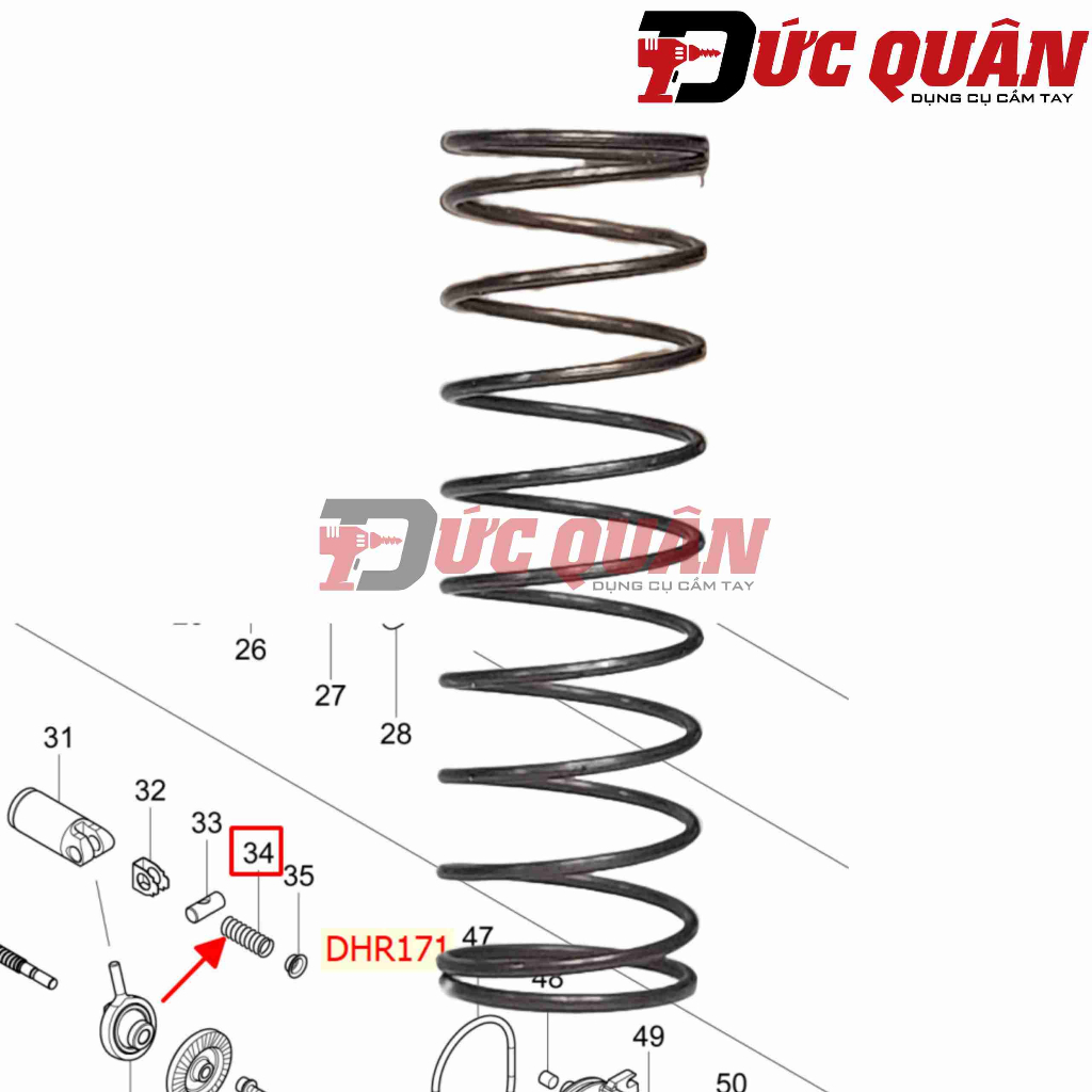 Lò xo máy khoan bê tông Makita DHR171/ HR140