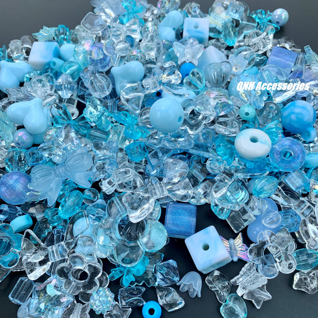 25g Hỗn hợp charm nhựa mix ngẫu nhiên nhiều màu làm trang sức DIY