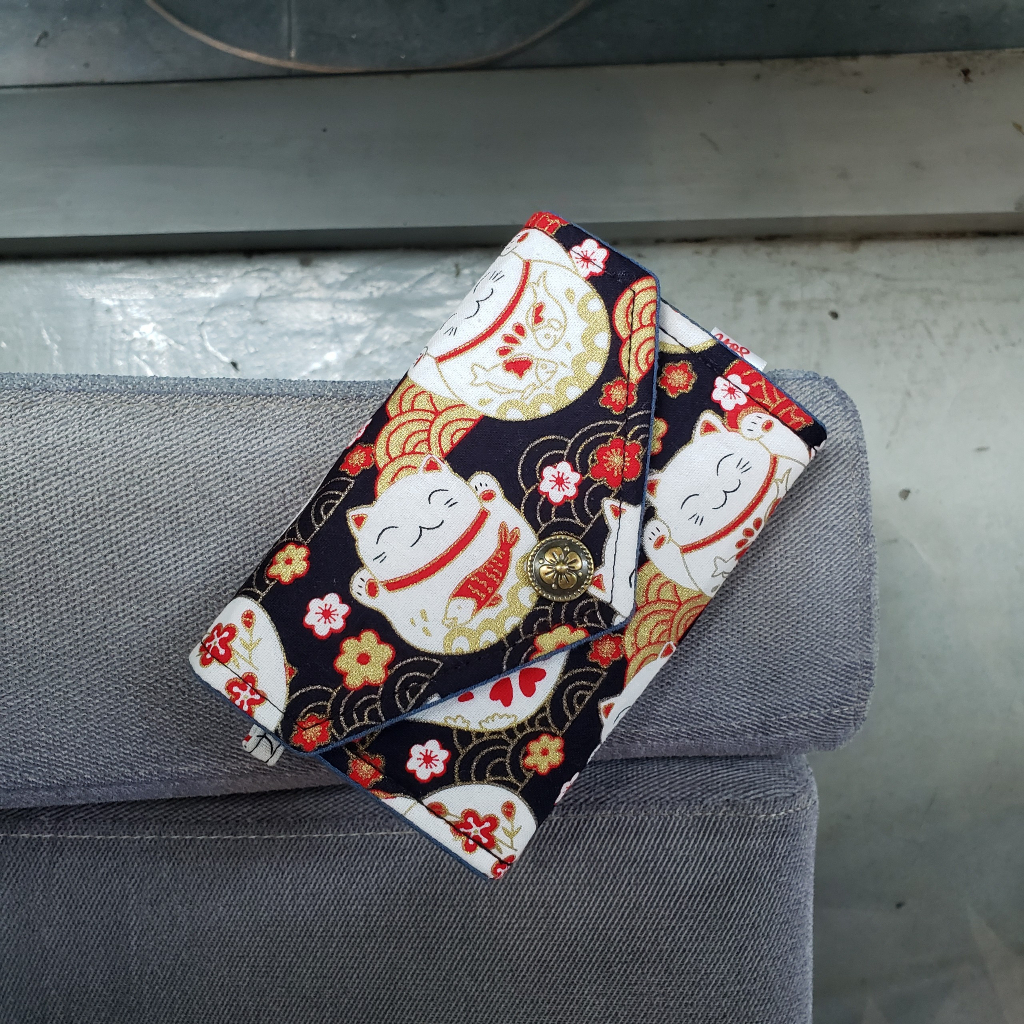 Ví Vải Handmade Mèo Thần Tài May Mắn Về Mặt Tài Lộc - Vải Thiết Kế Siêu Đẹp